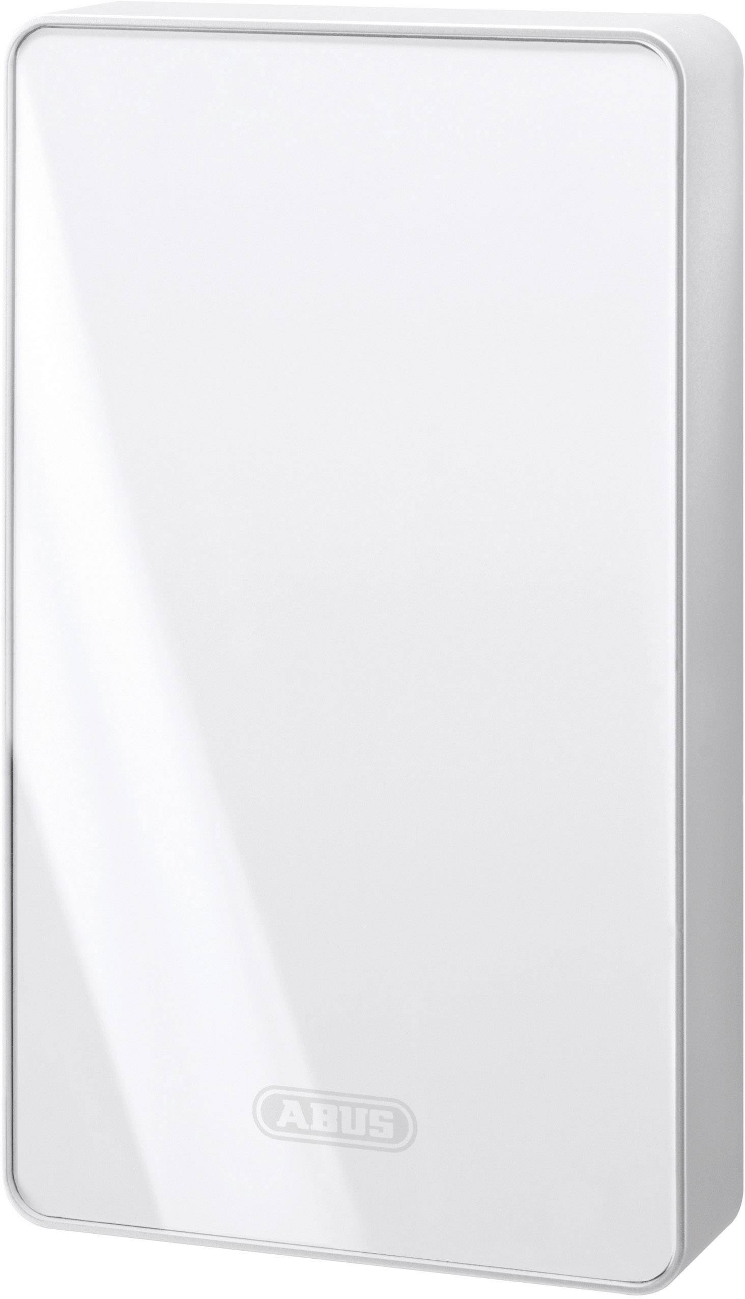 Weiße SmartKey-Garage von ABUS zur sicheren Aufbewahrung von Schlüsseln, rechteckiges Gehäuse mit abgerundeten Ecken.