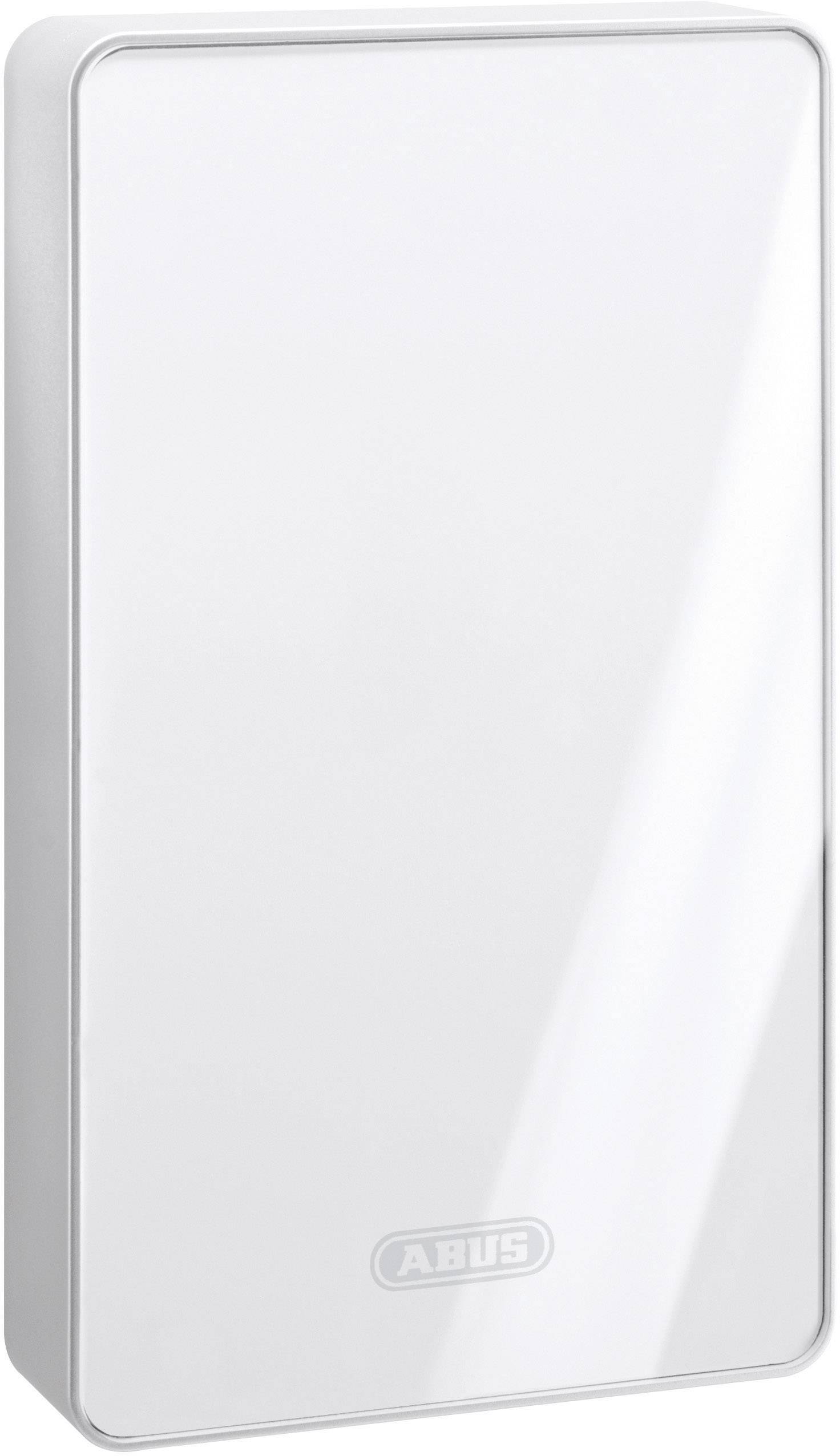 Eine rechteckige, weiße Box mit abgerundeten Ecken und einem kleinen Logo unten in der Mitte.