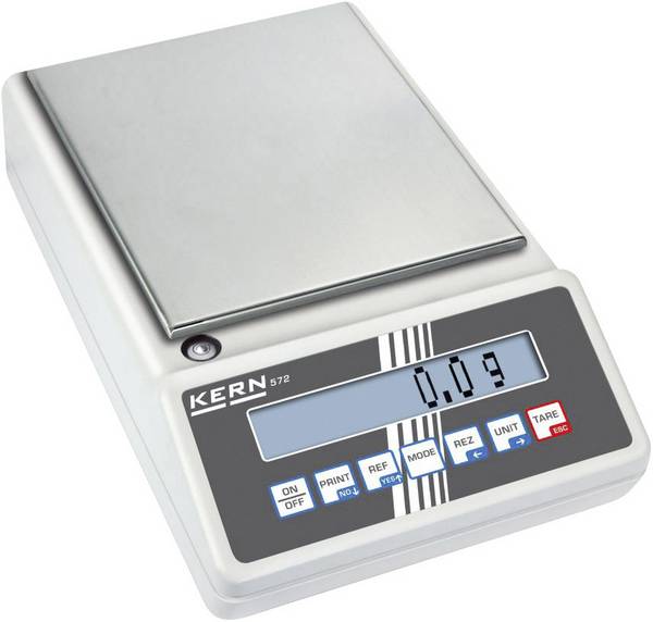 Kern 572-45 Präzisionswaage Wägebereich (max.) 12 kg Ablesbarkeit 0.05 g netzbetrieben, akkubetrieben Silber