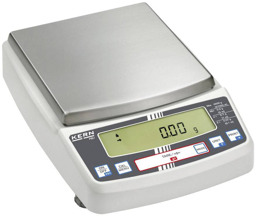 KERN Laborwaage Kern PBJ 8200-1M Wägebereich (max.) 8.2 kg Ablesbarkeit 0.1 g netzbetrieben Silber