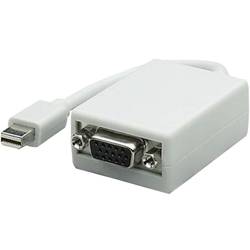 Image of Manhattan 322508-CG VGA / DisplayPort Adapter [1x Mini-DisplayPort Stecker - 1x VGA-Buchse] Weiß 0.17 m
