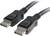 Zwei schwarze DisplayPort-Kabel mit Steckern, die für den Anschluss von Monitoren an Computer zur Übertragung von Video- und Audiosignalen verwendet werden.