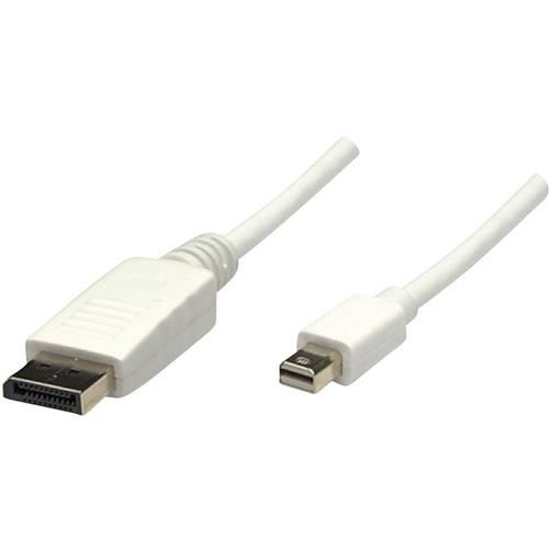 Manhattan Mini-DisplayPort / DisplayPort Adapterkabel Mini DisplayPort Stecker, DisplayPort Stecker 2.00 m Weiß 324748-C...