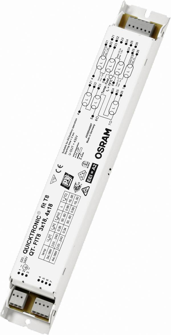 OSRAM HOMELIGHTING Leuchtstofflampen, Kompaktleuchtstofflampe 4008321294302 EVG 72 W (4 x 18 W)