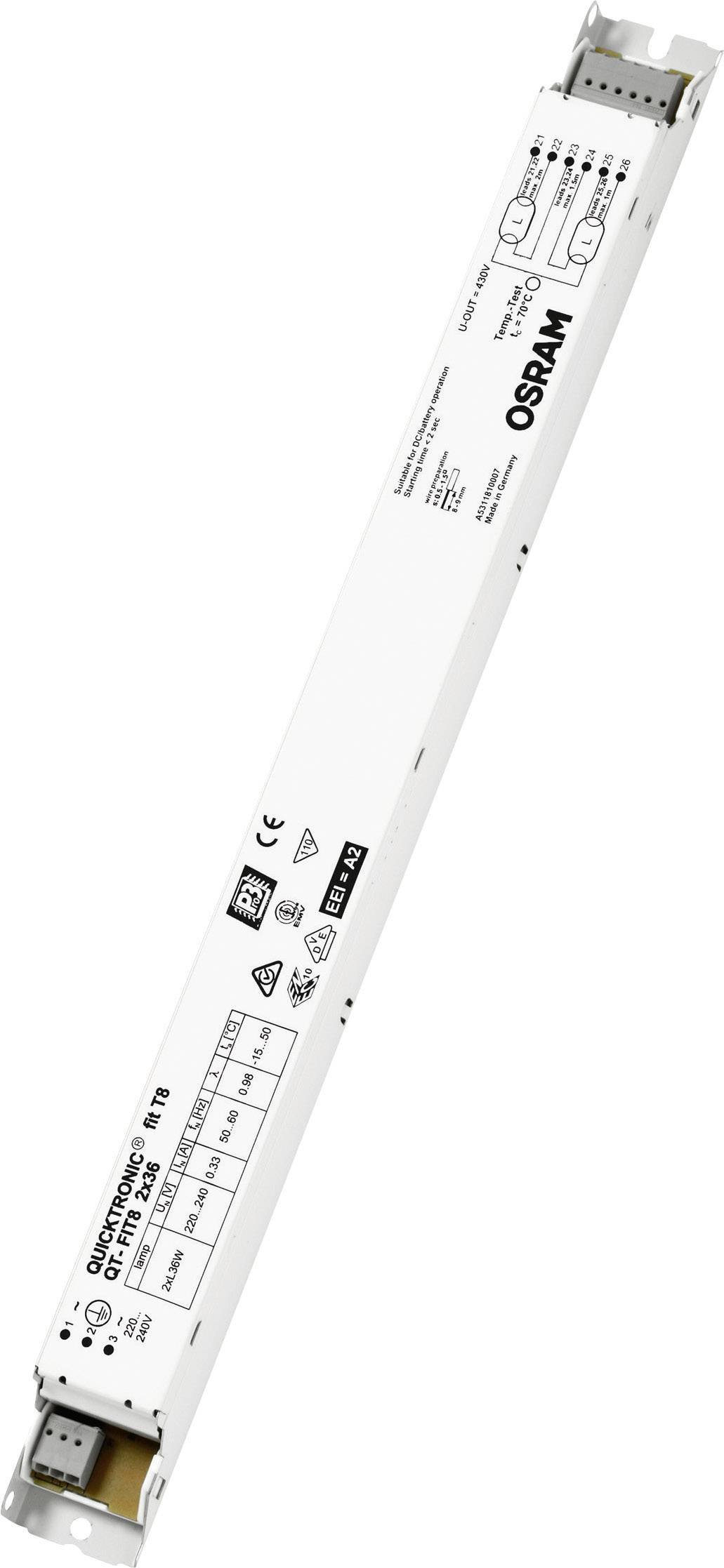 OSRAM Leuchtstofflampen, Kompaktleuchtstofflampe EVG 36 W (2 x 18 W)