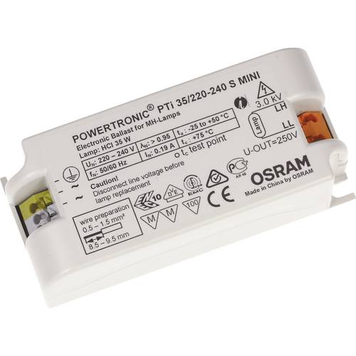 OSRAM HOMELIGHTING Hochdruckentladungslampe EVG 35 W (1 x 35 W) für Leuchteneinbau, Metallgehäuse