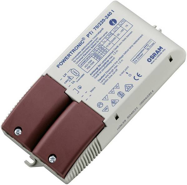 OSRAM HOMELIGHTING Hochdruckentladungslampe 4008321099501 EVG 70 W (1 x 70 W) mit Zugentlastung