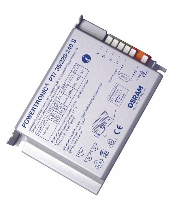 OSRAM HOMELIGHTING Hochdruckentladungslampe 4008321073112 EVG 35 W (1 x 35 W) für Leuchteneinbau, Metallgehäuse