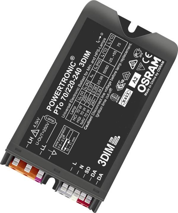 OSRAM HOMELIGHTING Halogen-Metalldampflampen 4008321959355 EVG 70 W (1 x 70 W) für Leuchteneinbau, Plastikgehäuse dimmbar, für Außenbeleuchtung