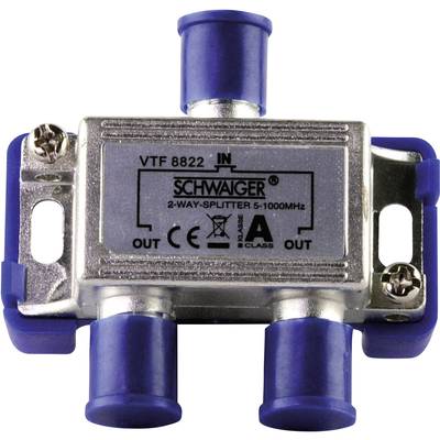 Schwaiger VTF8822 Kabel-TV Verteiler 2-fach 5 - 1000 MHz 