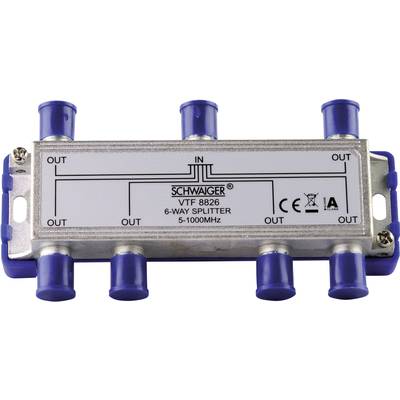 Schwaiger VTF8826 Kabel-TV Verteiler 6-fach 5 - 1000 MHz 