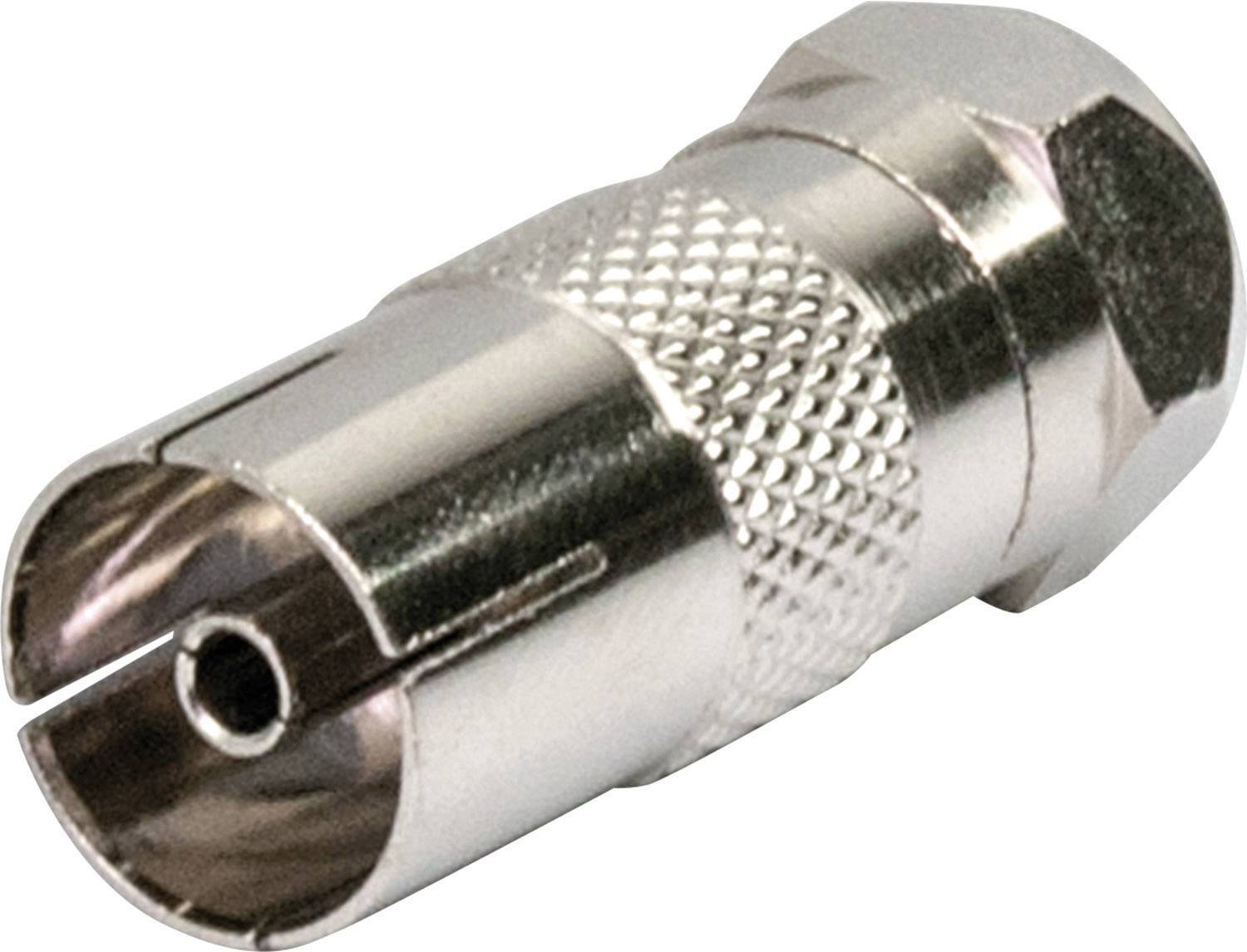 Schwaiger Adapter F-Stecker / DIN-Buchse Silber