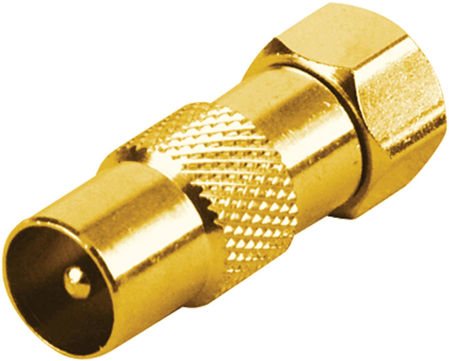 Schwaiger Adapter F-Stecker / Koax-Stecker Gold