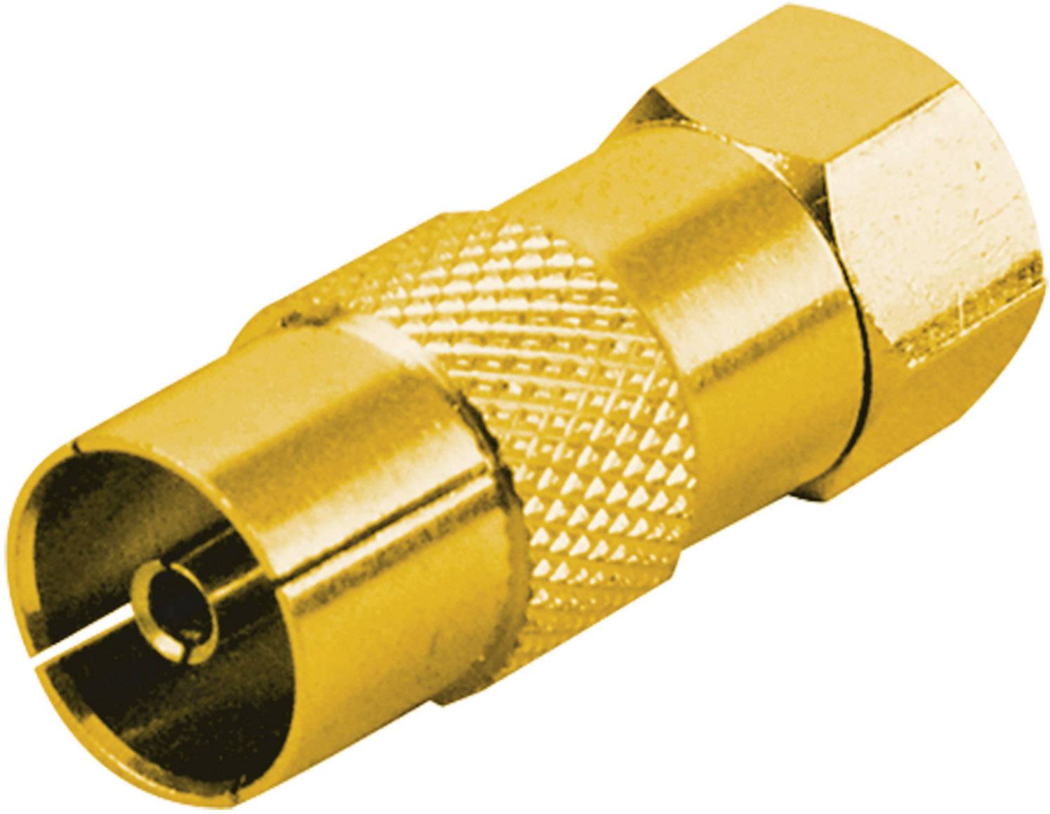 Schwaiger Adapter F-Stecker / IEC-Koax Gold