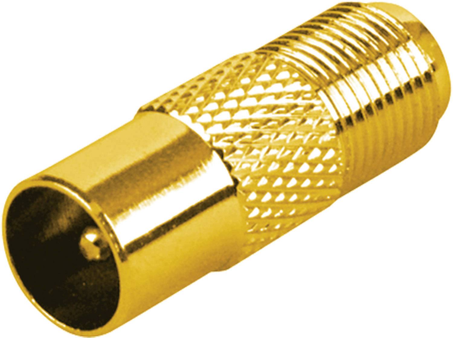 Schwaiger Adapter F-Buchse / Koax-Stecker Gold