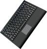 Keysonic ACK-540U+ USB Tastatur Deutsch, QWERTZ Schwarz Integriertes Touchpad, Maustasten