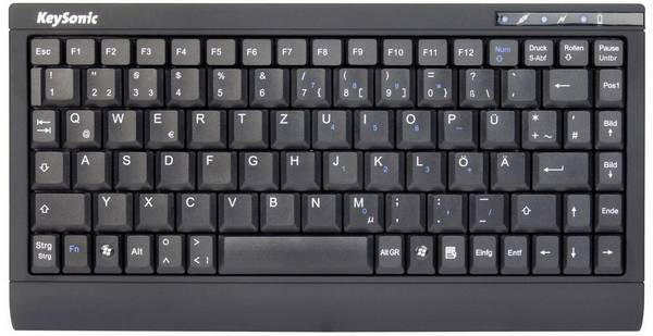 Keysonic ACK-595C+ USB Tastatur Deutsch, QWERTZ Schwarz
