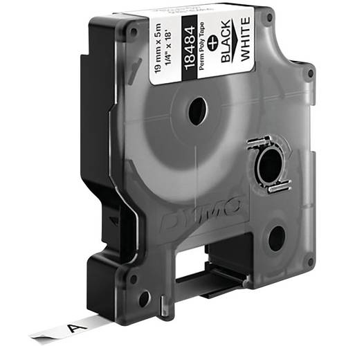 Schriftband DYMO IND RHINO 18765 Polyester Bandfarbe: Weiß Schriftfarbe:Schwarz 19 mm 5.5 m