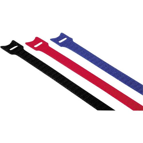 Hama Klett-Kabelbinder Kunststoff Rot, Blau, Schwarz flexibel (L x B) 14.5 cm x 1.2 cm 12 St. 00221005