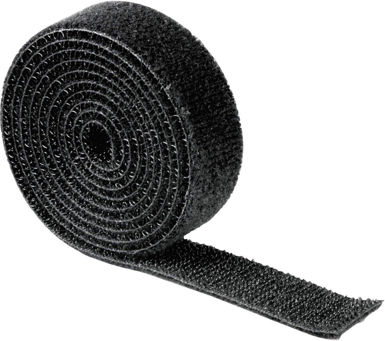 Hama Klettband beidseitig, universell, 1,9 x 100 cm, Schwarz Fascette a strappo Nero 1 pz.