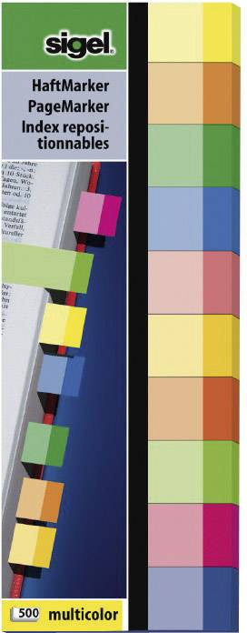 Haftmarker Multicolor 50x150mm f. sort 500 Bl./Pack.-0