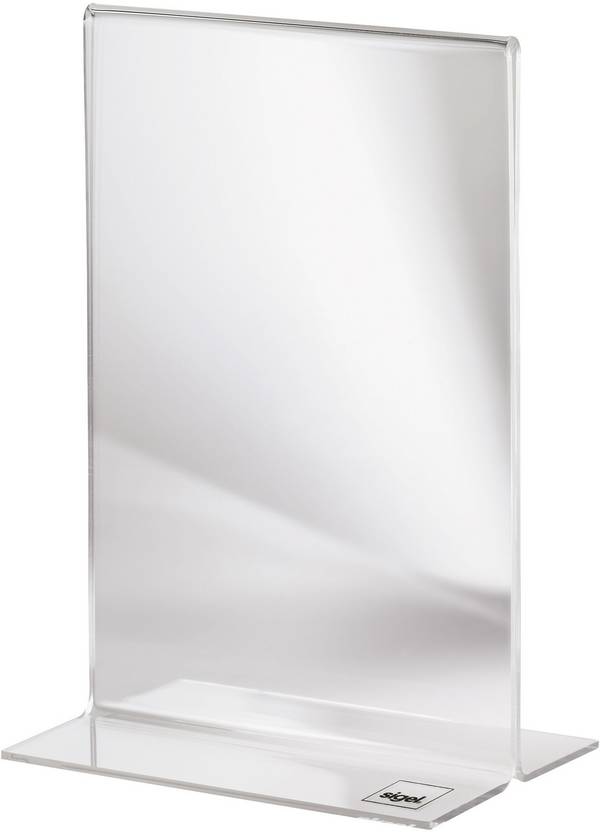 SIGEL Tischaufsteller TA226 DIN A6 105x180mm T-Form Acryl glasklar