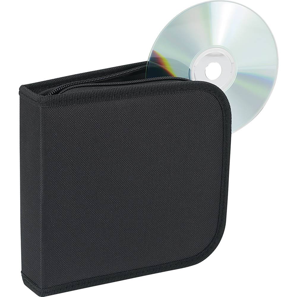 CD-hoes van nylon voor 28 CD´s, zwart