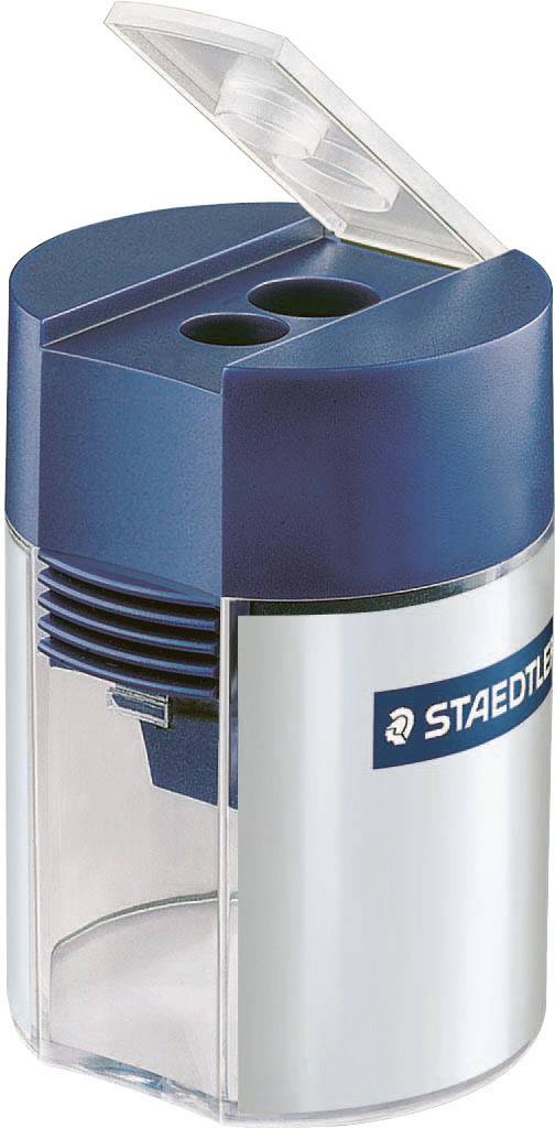 STAEDTLER Doppel-Spitzdose 512 001, rund für alle Stifte bis 10,2 mm Durchmesser, Deckel blau (512 0