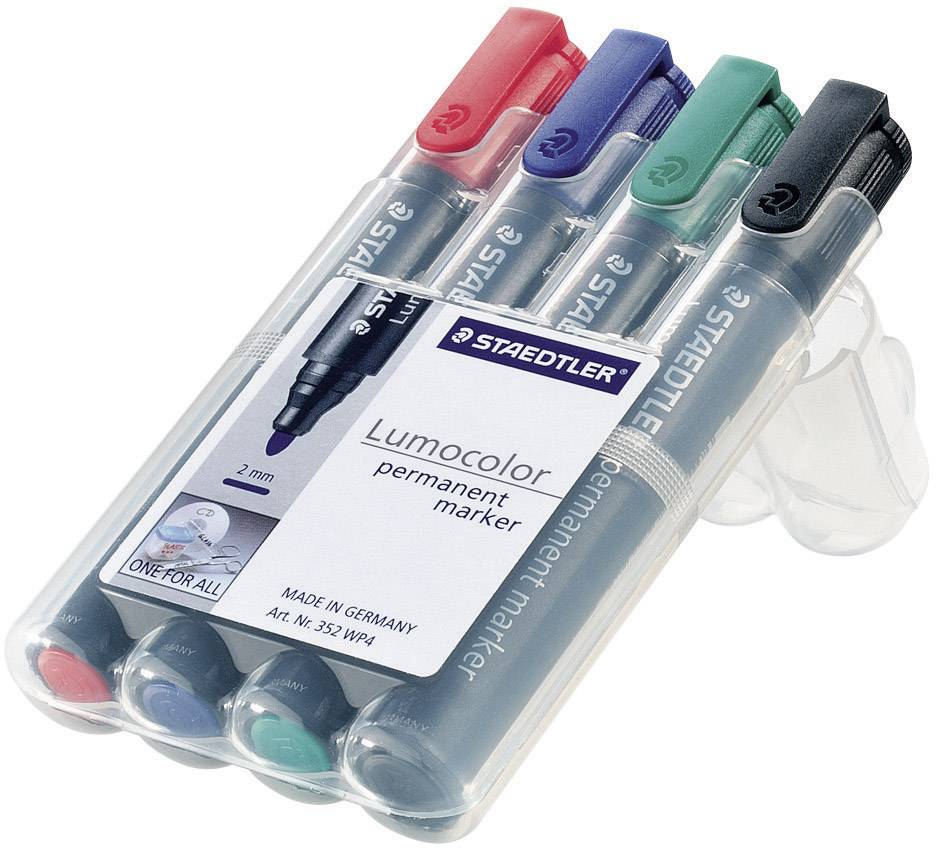 STAEDTLER Permanentmarker Lumocolor 352 WP4 2mm sortiert 4 St./Pack. - Artikel: 304652099-1