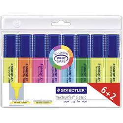 Image of Staedtler Textmarker Textsurfer® classic 364 A WP8 8 St./Pack. Gelb, Rot, Pink, Blau, Türkis, Orange, Grün, Violett 1