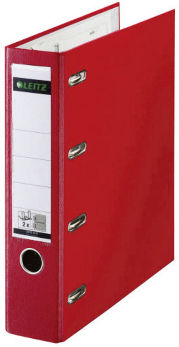 Doppelordner 2xDIN A5 quer 75mm PP rot