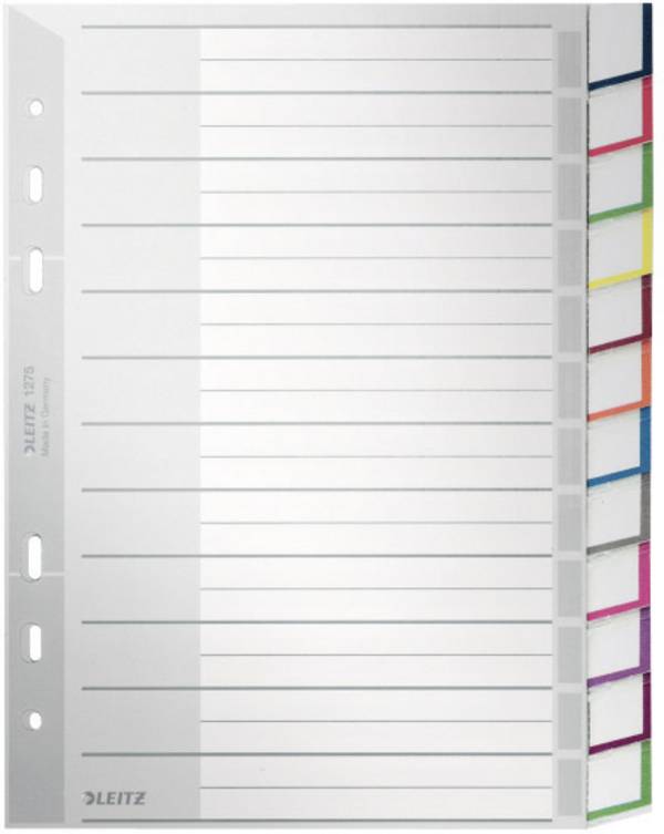 Leitz Register DIN A5 12Blatt PP blanko 12750000