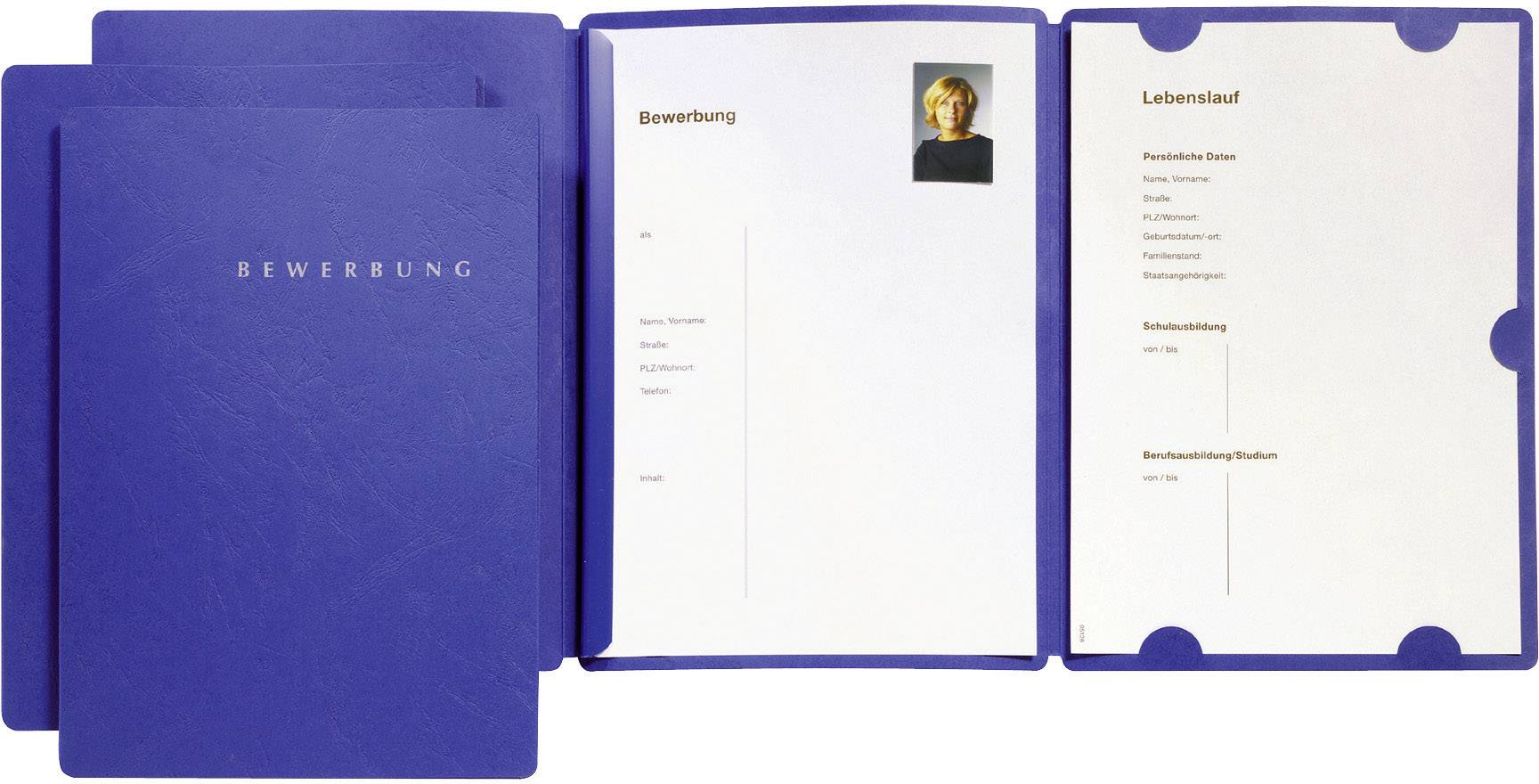 Bewerbungsmmappe Select Basic DIN A4 Karton blau-2