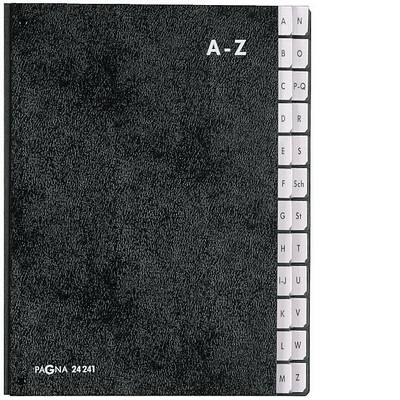 PAGNA Pultordner, DIN A4, 24 Fächer, A - Z, Schwarz