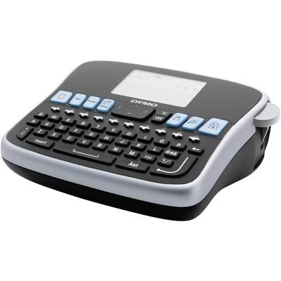Ein elektronisches Beschriftungsgerät mit Tastatur und Display. Markenname ist prominent oberhalb der Tasten sichtbar.