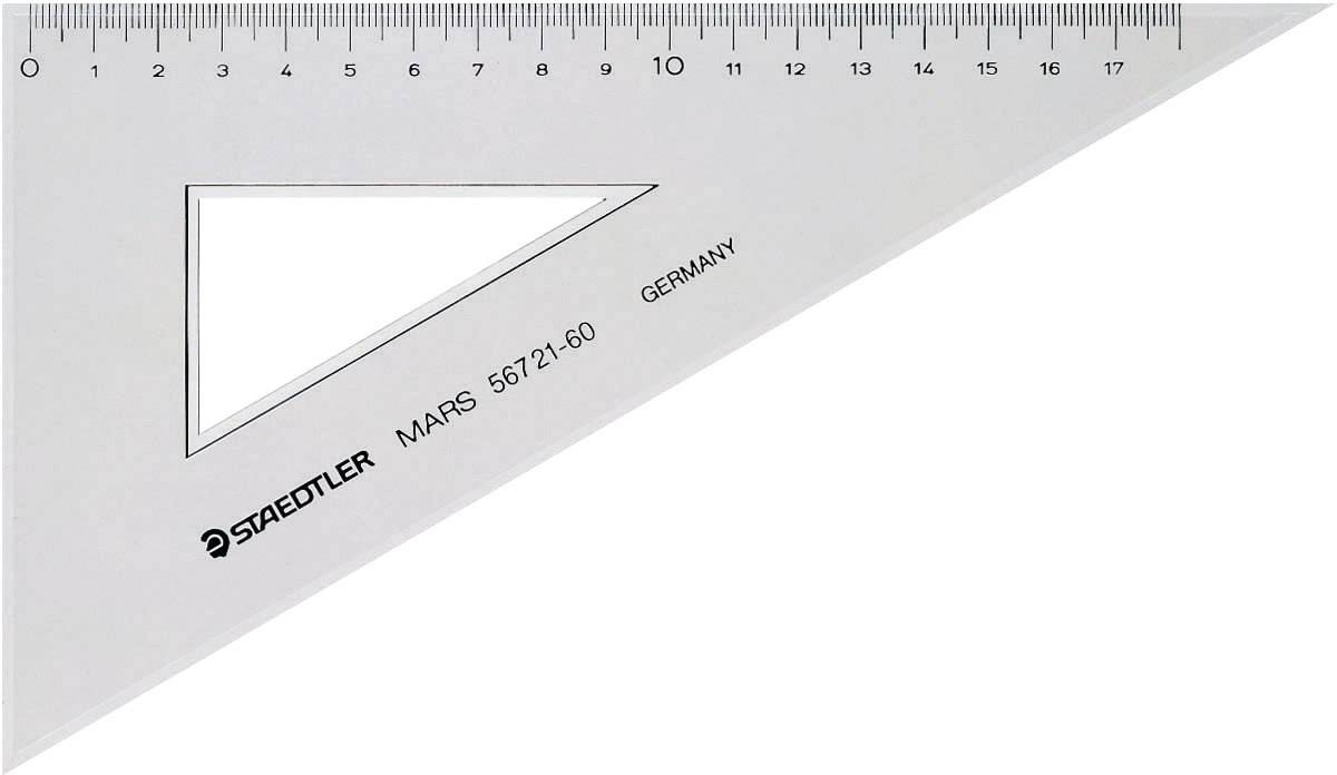 Zeichendreieck 21cm 60/30 Gr. transparent/blau-0