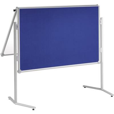 Maul Moderationstafel MAULpro (B x H) 120 cm x 150 cm Textil Blau, Weiß Inkl. Ablageschale, Inkl. Blockhalter, Inkl. Rol