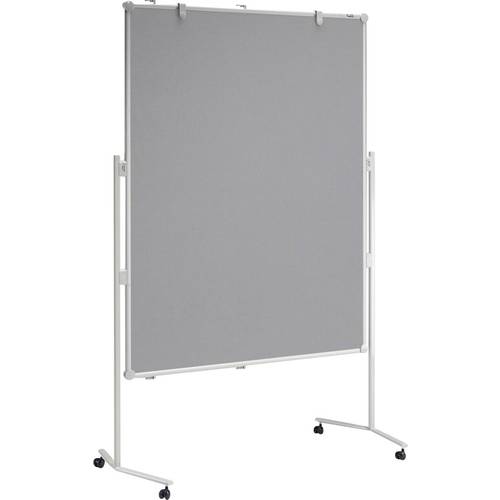 Maul Moderationstafel MAULpro (B x H) 120 cm x 150 cm Textil Grau Inkl. Ablageschale, Inkl. Blockhalter, Inkl. Rollen, b...
