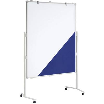 Maul Moderationstafel Moderationstafel MAULpro (B x H) 120 cm x 150 cm Textil Weiß, Blau Inkl. Ablageschale, Inkl. Block