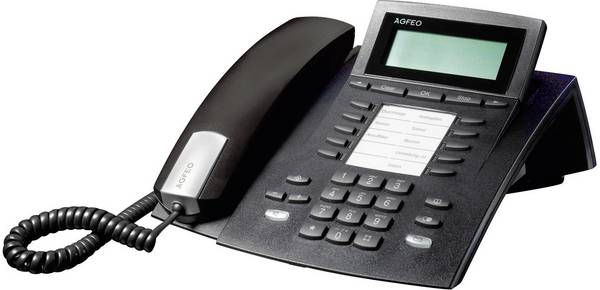 Agfeo Telekommunikation ST 22 Systemtelefon, ISDN Freisprechen Beleuchtetes Display Schwarz