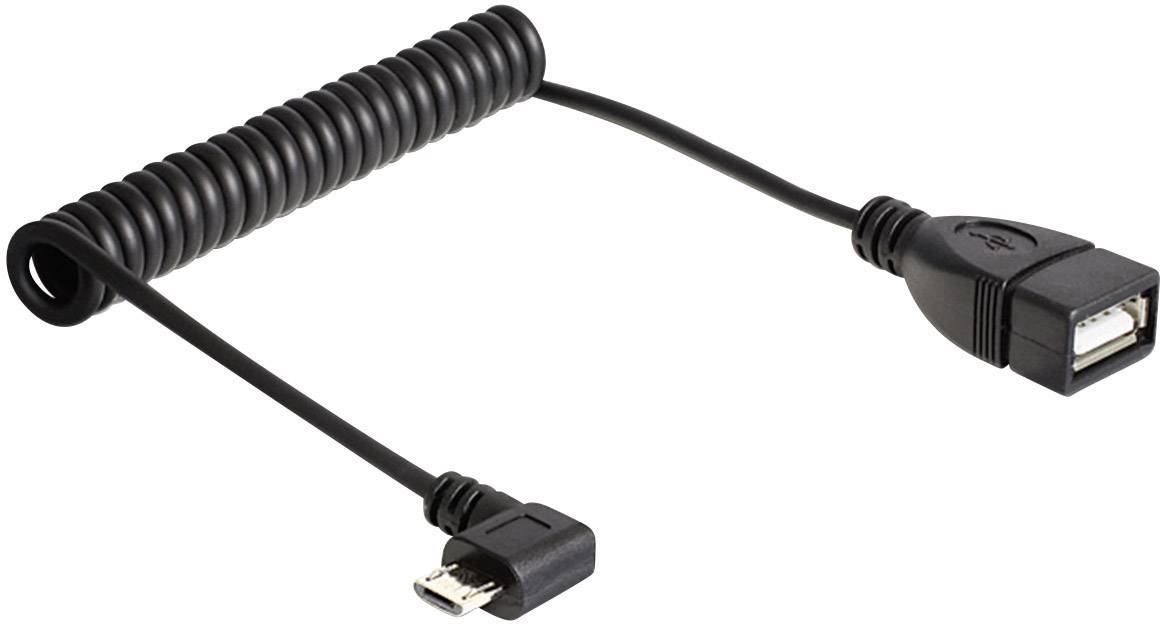 Delock USB-Kabel - USB (W) bis Micro-USB Typ B (M) - USB 2.0 OTG - 50 cm - 90° S-0