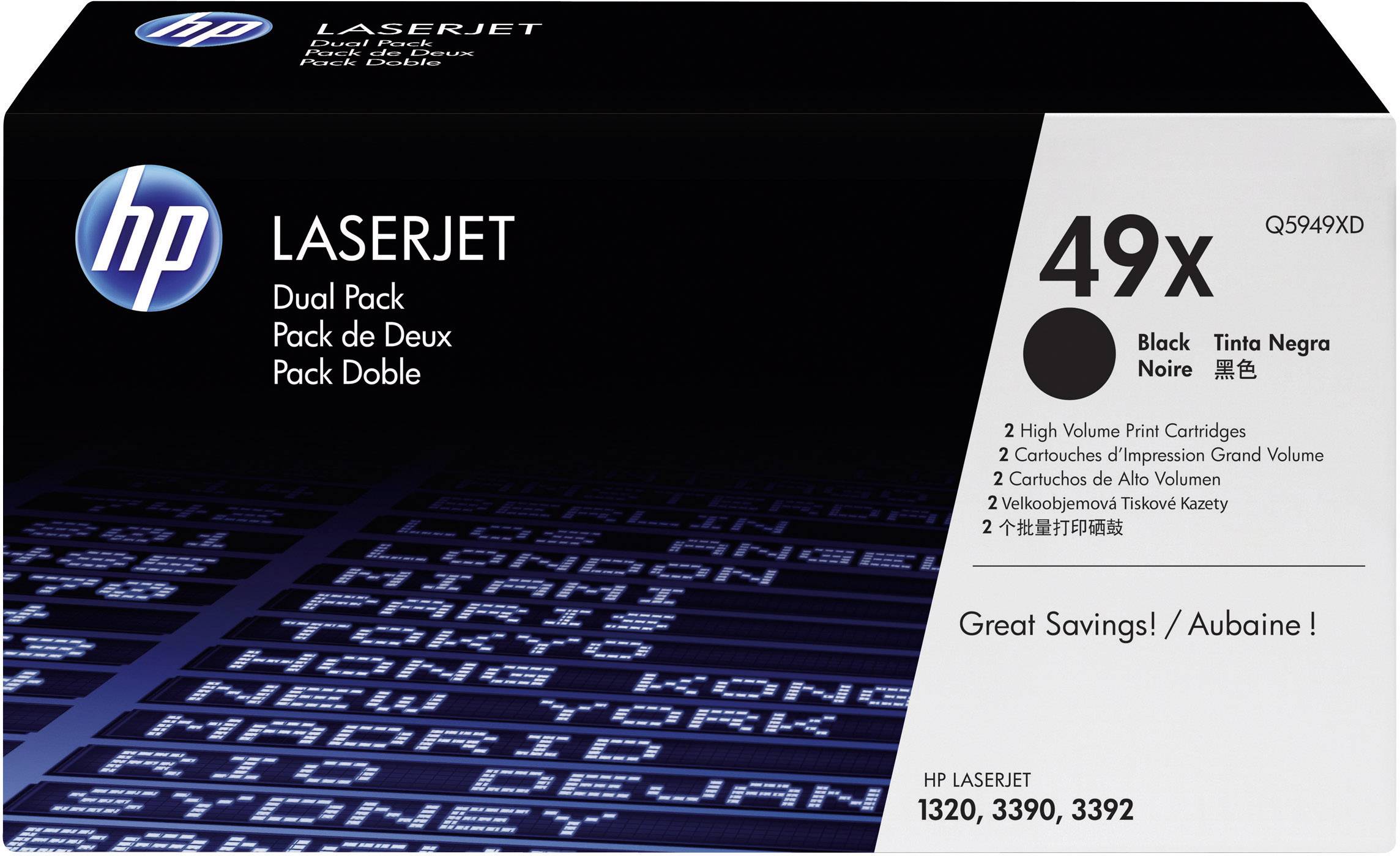 HP 49X 2er Pack Schwarz LaserJet Tonerpatrone (Q5949XD)