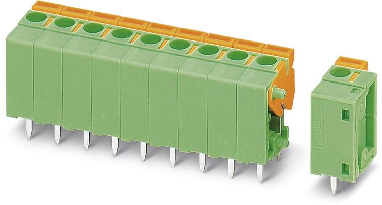 Phoenix Contact 1704376 Federkraftklemmblock 1.50 mm² Polzahl 3 Grün 50 St.