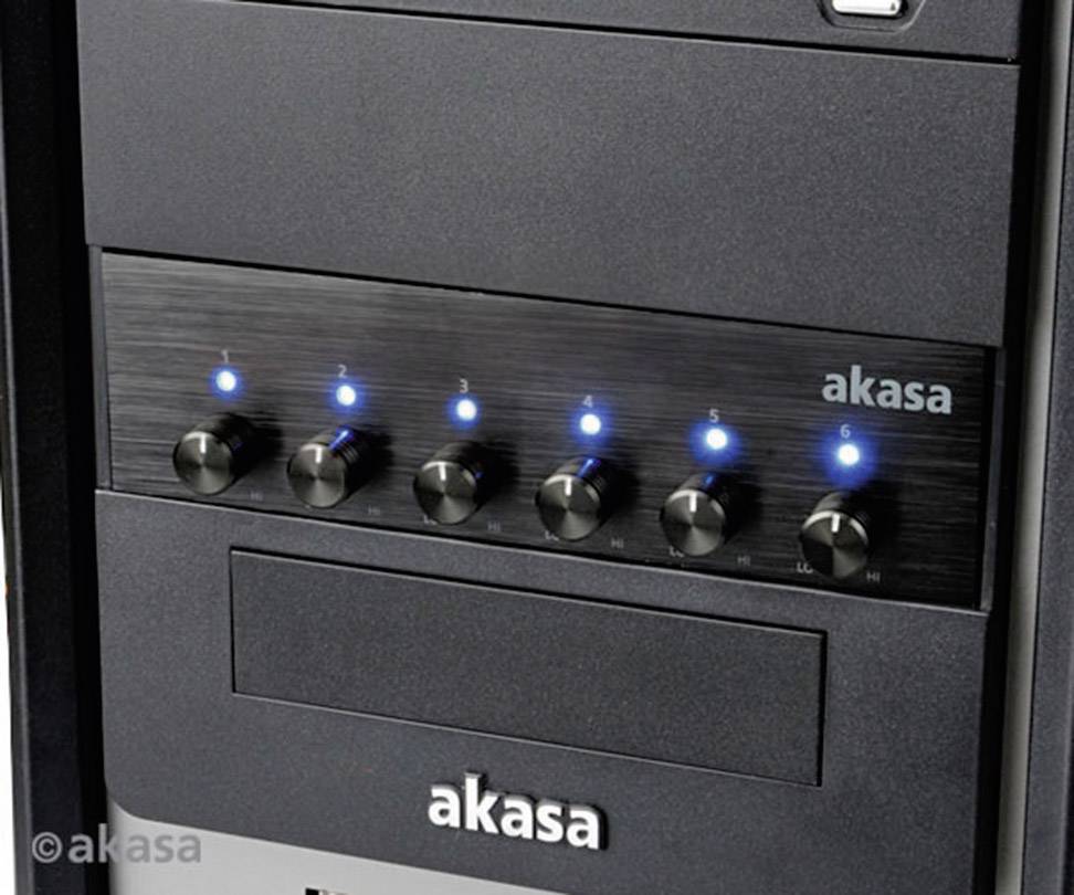 Akasa FC.SIX AK-FC-08BKV2 - Lüftersteuerung - Schwarz-1