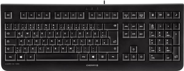 Tastatur CHERRY KC 1000 Schwarz Taschenrechnerfunktion Deutsch, QWERTZ