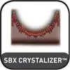 Logo mit rotem, wellenförmigem Diagramm und Text 'SBX Crystallizer'.