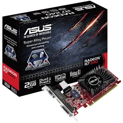Asus Grafikkarte AMD Radeon R7 240   2 GB GDDR3-RAM PCIe  DVI, VGA, HDMI® 