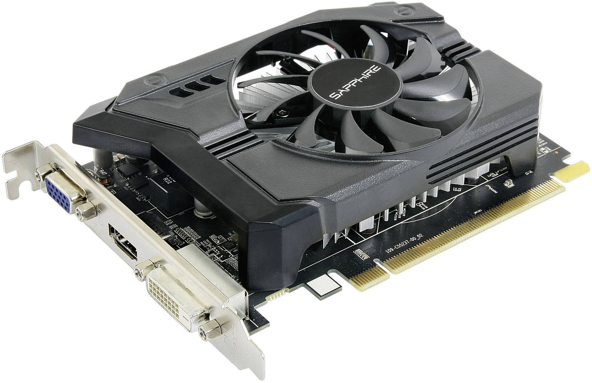 Sapphire Grafikkarte AMD Radeon R7 250 2 GB DDR3RAM PCIe x16 DVI, VGA