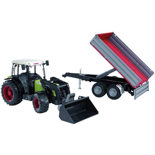 bruder Claas Nectis 267F+Frontlader+Anhänger Fertigmodell Landwirtschafts Modell