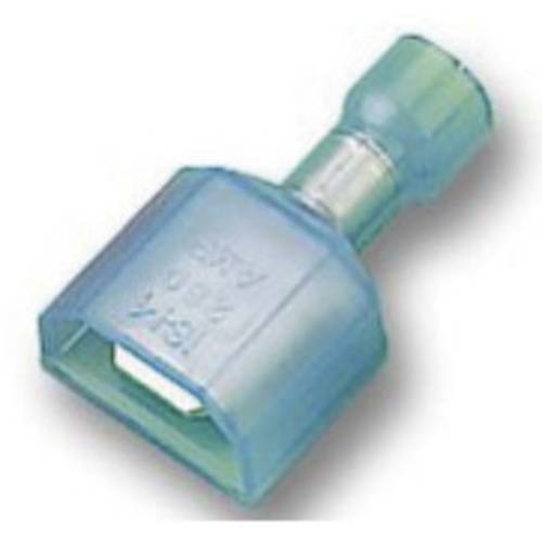 TE Connectivity 3-520107-2 Flachstecker Steckbreite: 6.3 mm Steckdicke: 0.8 mm 180 ° Vollisoliert Blau 1 St.